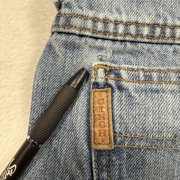 Cinch‎ Jeans Mens 35x32 Blue Denim Straight Leg RMCC-1622-C Western Distressed - Picture 12 of 16